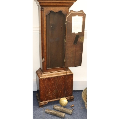 920 - David Jones, Amlwch, 19th Century oak 8-day striking longcase clock with square painted moon-faced d... 