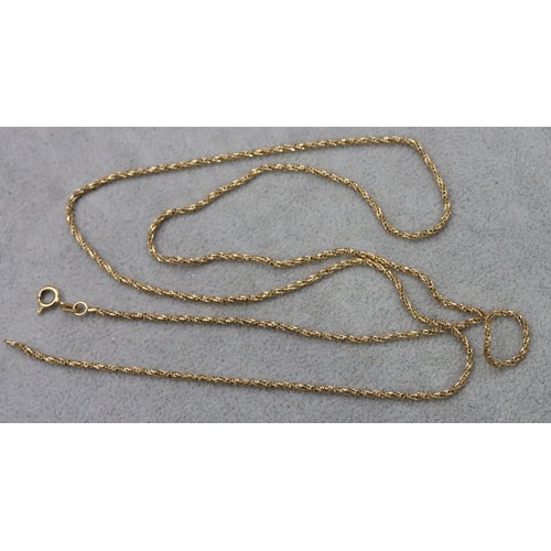 716 - An 18ct gold twist chain necklace, 72cm long, 9.9 grams