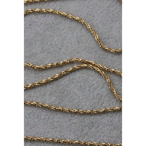 716 - An 18ct gold twist chain necklace, 72cm long, 9.9 grams