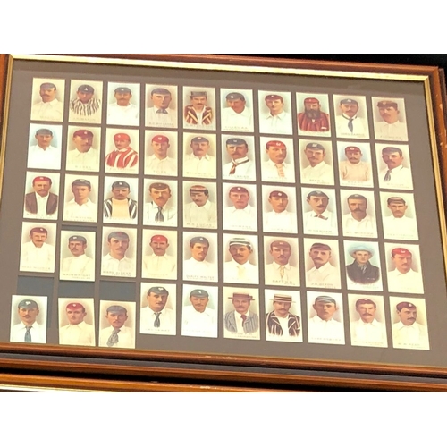 9052 - 3 Lots pf Sporting cigarette cards, all framed, cricketers, SF Jackson, WG Grace, Cricketers 1930, D... 