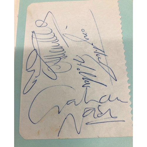 9059 - An autograph book with various signatures including Cliff Richard dated 21/11/69, Michael Craig, Pet... 