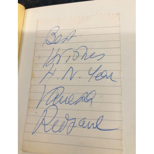 9059 - An autograph book with various signatures including Cliff Richard dated 21/11/69, Michael Craig, Pet... 