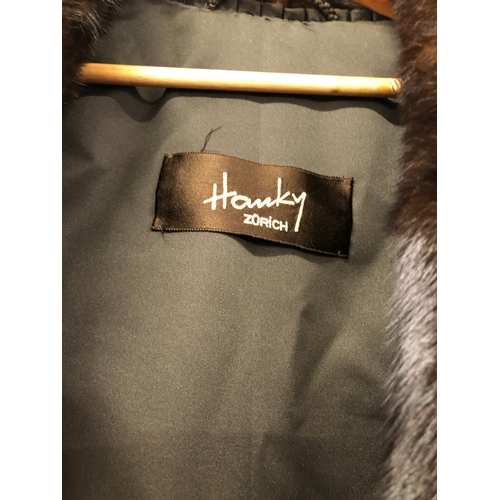 9062 - A good quality dark brown full length mink coat with Hanky Zurich label, 120cm long, sleeve 55cm lon... 