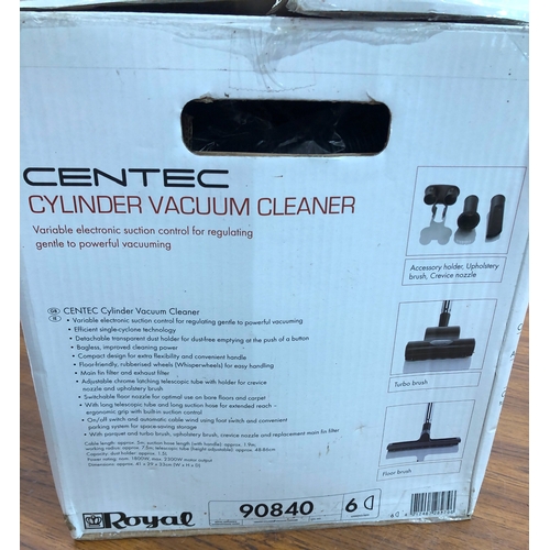 9085 - A Centec Cylinder Vacuum cleaner 2300w, M2827-9, in original packaging (unused).