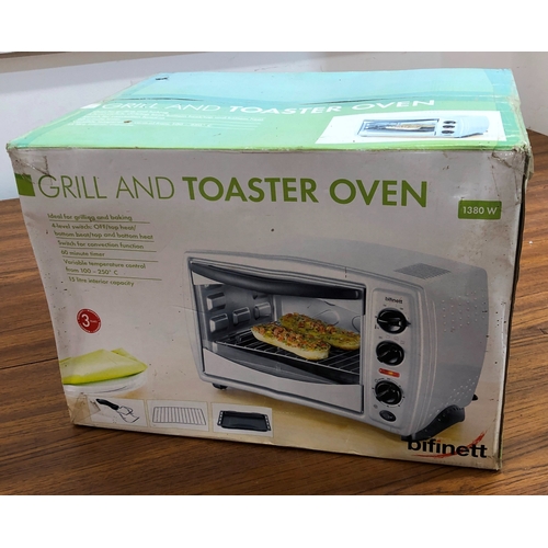 9088 - A Bifinett tabletop oven and grill model KH1139 in original packaging (unused).