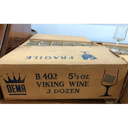 9094 - 2 boxes of mainly Dema small wine glasses (71 in total)