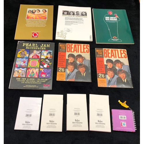 9048 - A quantity of Beatles, magazines and Yellow Submarine note pads etc.