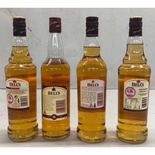 9168 - 4 Bell's Whiskies, 2 x 8 Years (lower down neck but not opened), All 70cl (4)