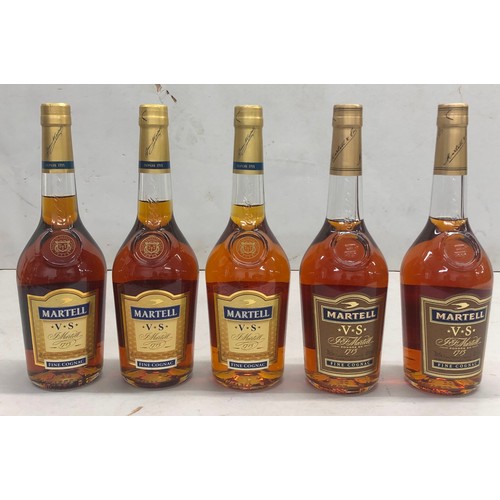 9170 - 5 Martell V.S 70cl brandies (5)