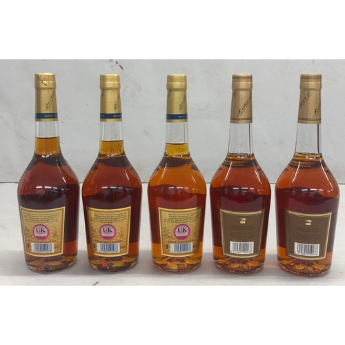 9170 - 5 Martell V.S 70cl brandies (5)