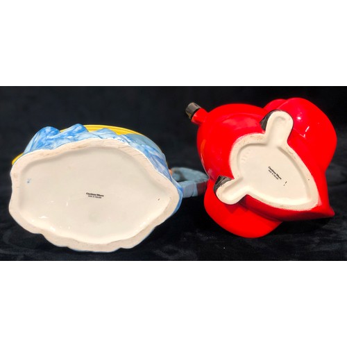 9191 - 2 Carltonware novelty teapots, Red Baron and SS Carlton (2)