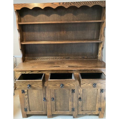 9274 - A handmade sideboard/dresser.  Top back 2 display shelves with a ridge for displaying plates, sidebo... 