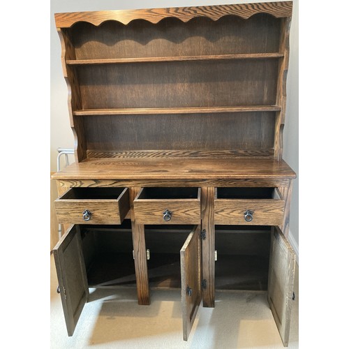 9274 - A handmade sideboard/dresser.  Top back 2 display shelves with a ridge for displaying plates, sidebo... 