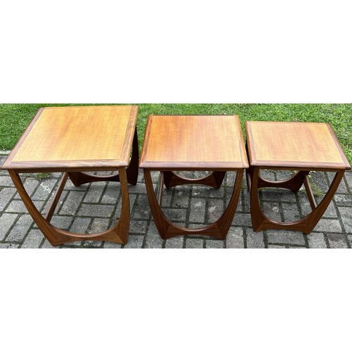 9267 - A good quality nest of 3 G-Plan teak coffee tables, largest 50cm x 50cm. This item is held in storag... 