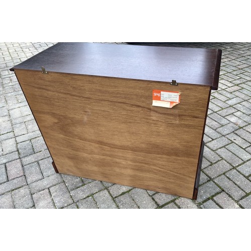 9277 - A Stag Minstrel low cupboard with 2 drawers and 2 panel doors, with label, 72cm high, 96cm wide, 46c... 