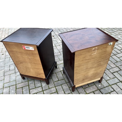 9280 - A pair of Stag Minstrel bedside chests, 72cm high, 53cm wide, 47cm deep. This item is held in storag... 