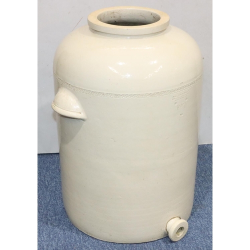 12 - A Doulton & Co. Ltd. Chemical Stoneware large round 2-handled barrel, 58cm high