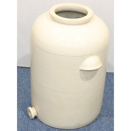 12 - A Doulton & Co. Ltd. Chemical Stoneware large round 2-handled barrel, 58cm high