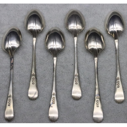 183 - A set of 6 Sheffield silver coffee spoons, 1.5oz