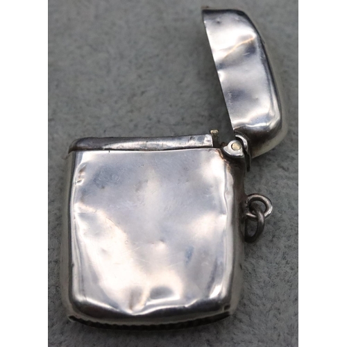 214 - A London silver vesta case inscribed 