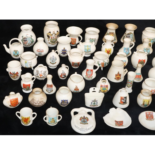 28 - 62 W H Goss crested china items