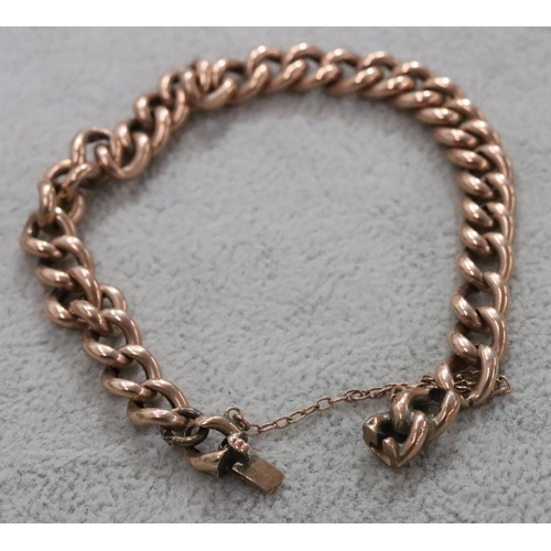 303 - A 9ct gold hollow linked bracelet, 9.5 grams