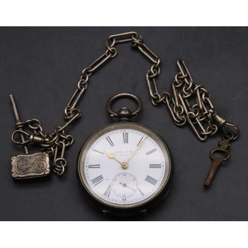 328 - Kendal & Dent 935 open faced pocket watch with seconds dial and Arabic and Roman numerals (not worki... 