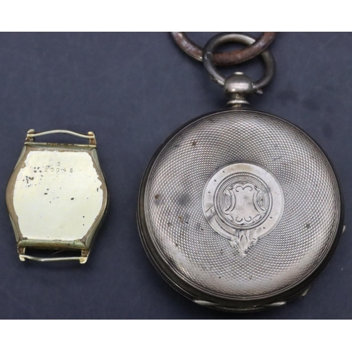 334 - Kay's Triumph 935 open faced pocket watch (working) and a small wristwatch with seconds dial and Rom... 