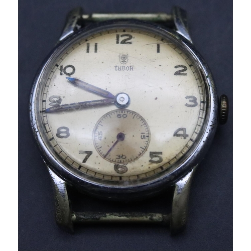 336 - A Tudor gentlemen's circular wristwatch with seconds dial and Arabic numerals (no strap) (starts to ... 