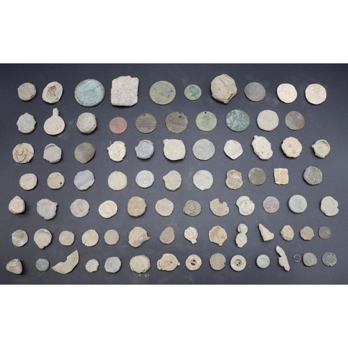 340 - A large quantity of various unearthed metal detected finds including medals, token, coins etc.