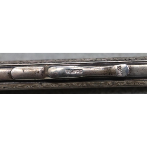 346 - A Continental 835 silver coloured metal propelling pencil with bright cut decoration and a Waterman ... 