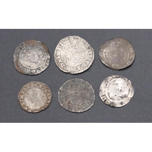 355 - 6 hammered silver coins, Edward I to Charles I