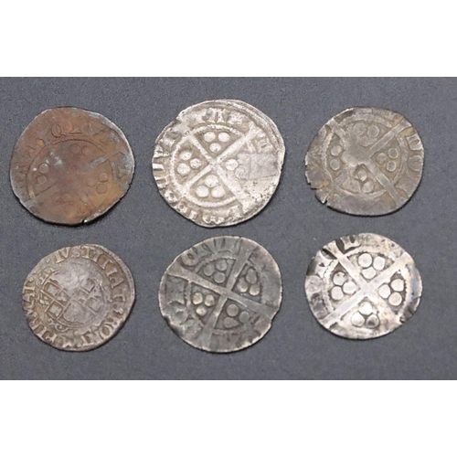 355 - 6 hammered silver coins, Edward I to Charles I