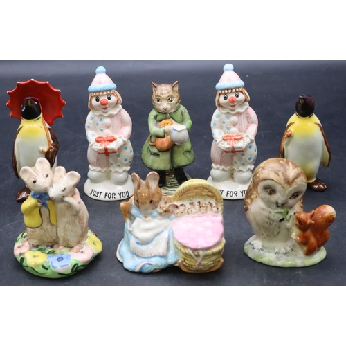 36 - 2 Beswick figures on penguins, 11cm high, a Beswick Kitty MacBride 