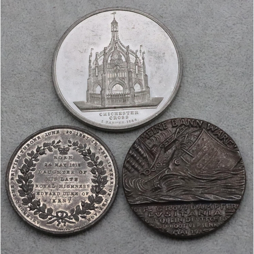 364 - 2 19th Century medallions and a 20th Century medallion (3)