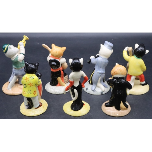 37 - 7 Beswick china Cat Band, 