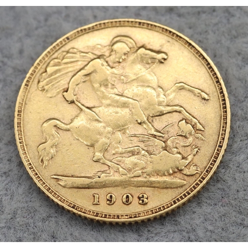 399 - An Edward VII gold half sovereign, 1903