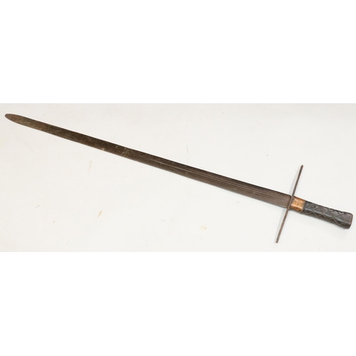 476 - A sword with later handle, 109cm long