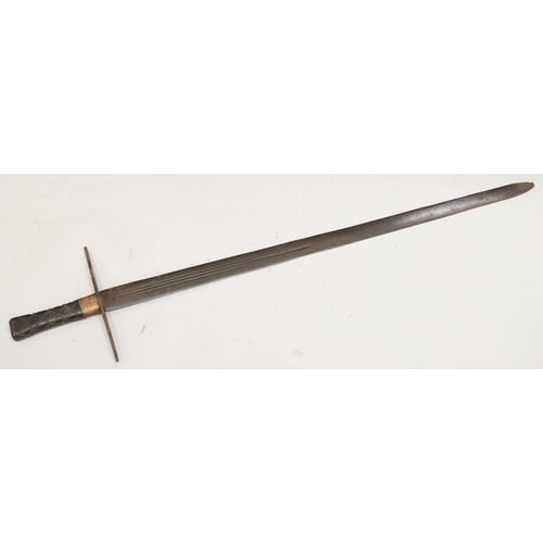 476 - A sword with later handle, 109cm long