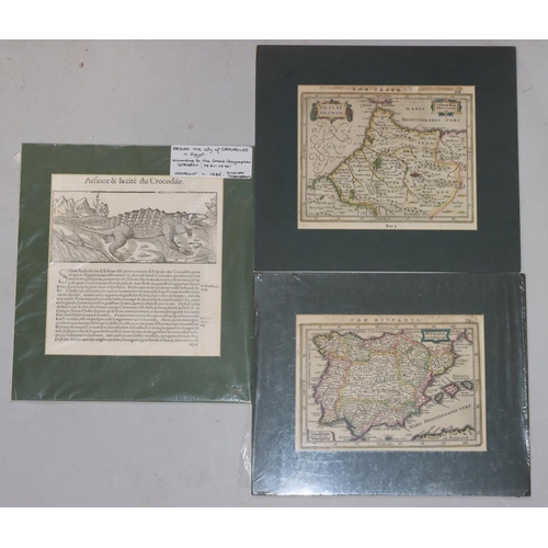 491 - 2 Continental antique hand coloured maps, 