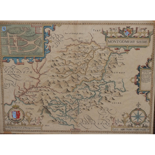 510 - John Speed early hand coloured map 