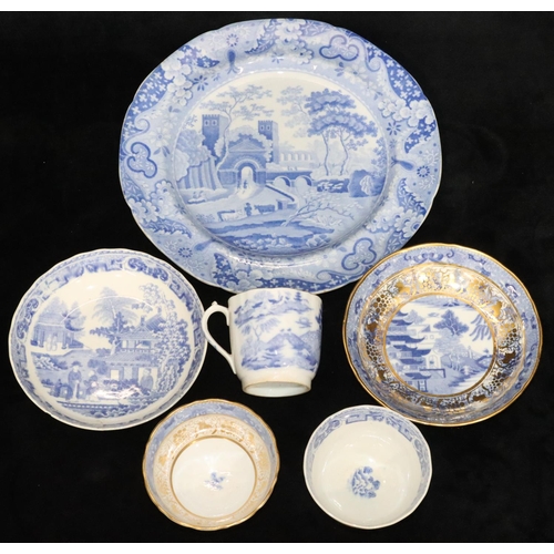 53 - A 19th Century blue and white trio 