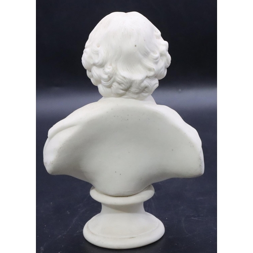 71 - A Belleek white bust, 