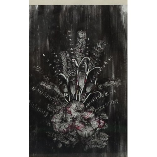 116 - Semisi Maya (Heroic Fiji), still life picture, 37cm x 24cm, signed with thumb mark, in gilt frame