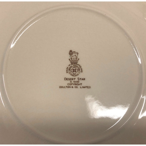 1003 - A Royal Doulton Desert Star 6-place dinner service,1 serving platter, 2, serving dishes, 1 lid, 6 di... 