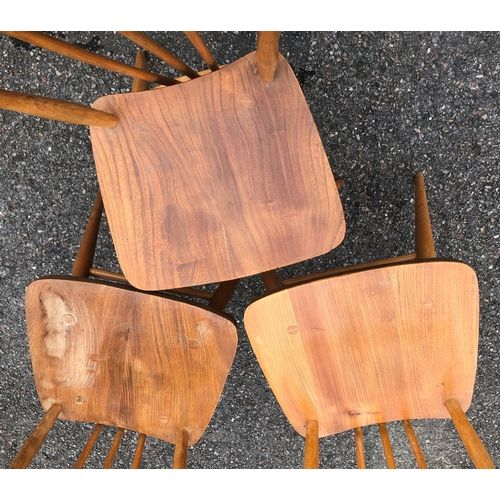 1022 - 3 matching Ercol chairs (all in used condition)