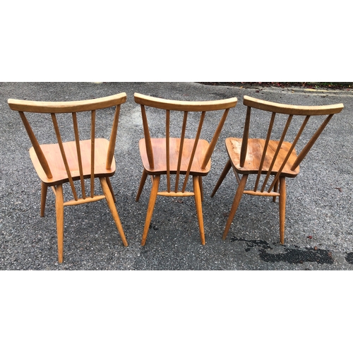 1022 - 3 matching Ercol chairs (all in used condition)