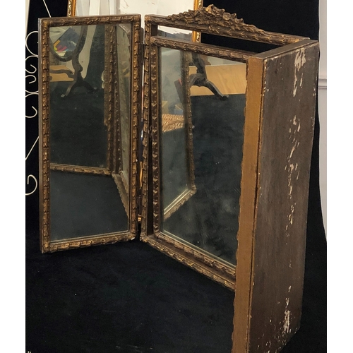 1101 - 4 various mirrors, tallest, 115 x 34cm. (Dressing table mirror flaking)