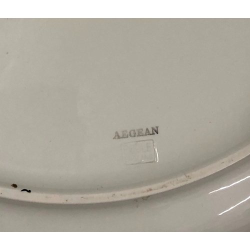 1134 - A vintage Poole Pottery plate decorated in 'Aegean' pattern, 32cm diameter.