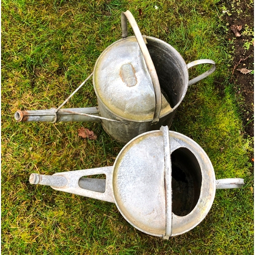 1175 - 2 aluminium watering cans, 36cm high overall. This item is not held by PF Windibank, Collection from... 